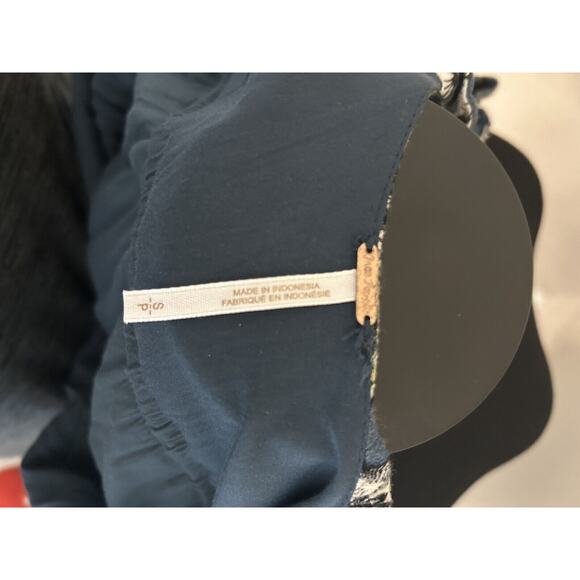 Free People Dear You Blue Floral Lined Mini Dress with pockets Size Small - Picture 4 of 9